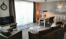 Apartmenthaus Hafenspitze Ap. 38 "Skippers Topp"", Blickrichtung Innenstadt/Binnenhafen