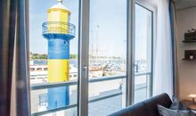 Apartmenthaus Hafenspitze Ap. 10 - "Borbyblick" - Blickrichtung Hafen und offene See