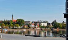 Apartmenthaus Hafenspitze Ap. 6 "Strandkrabbe", Blickrichtung Innenstadt/Binnenhafen