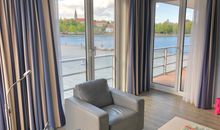 Apartmenthaus Hafenspitze  Ap. 8  "MEERZEIT"  Blickrichtung Innenstadt / Binnenhafen West