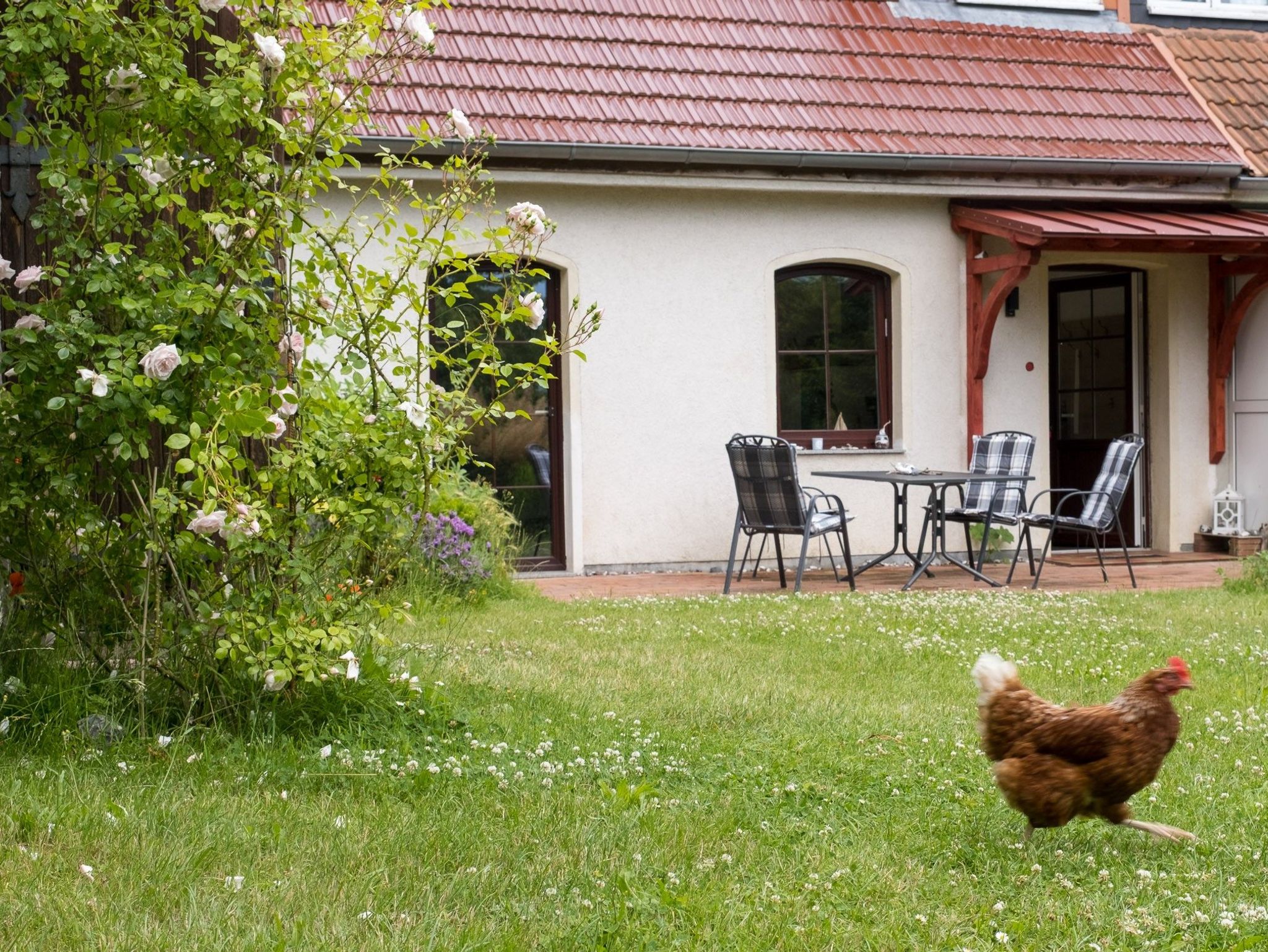 Balkon mit Zugang zum offenen Essbereich