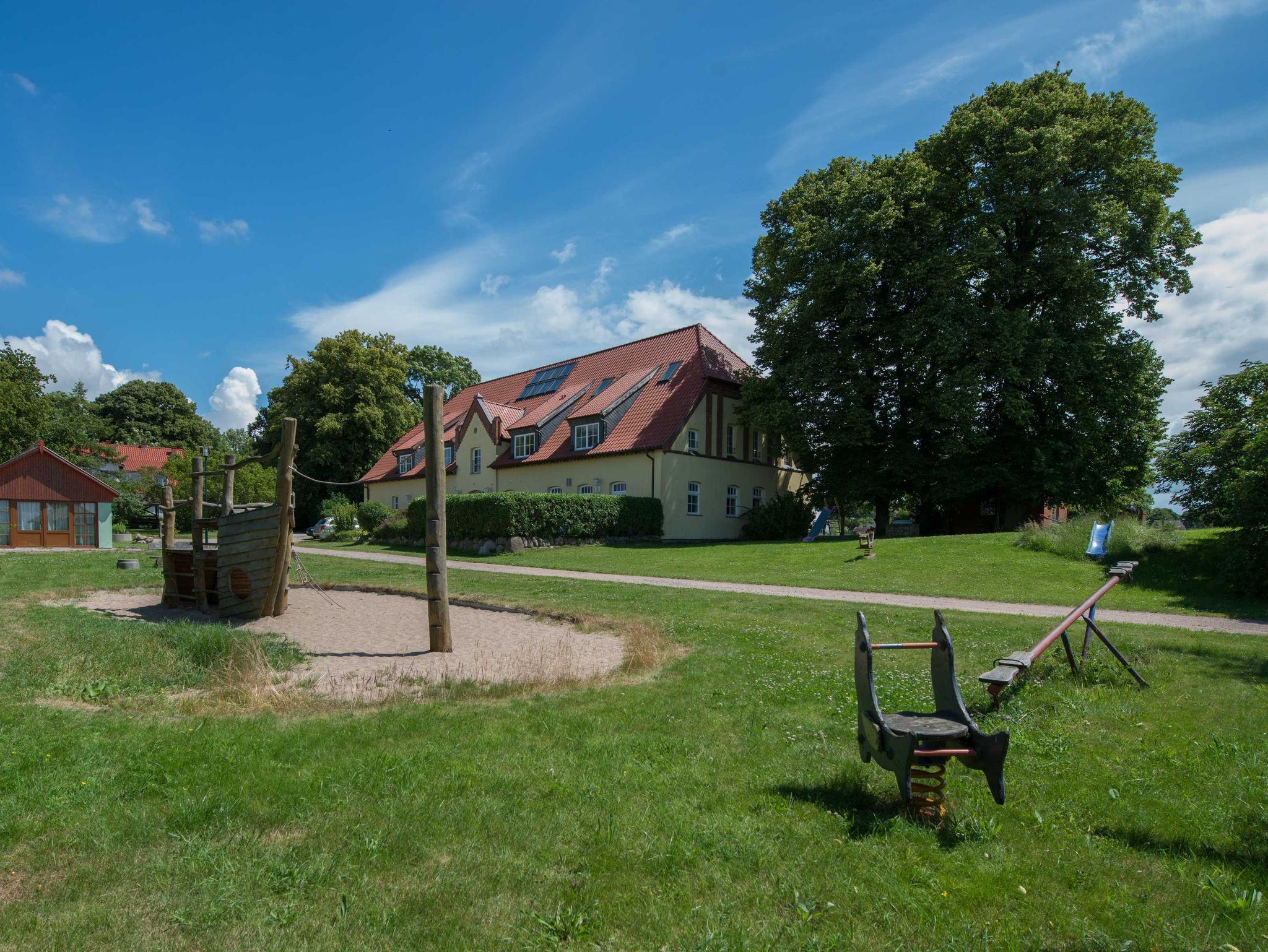 Seebach Whg. S12 - Blick auf den Wohnbereich mit einem Schlafsofa