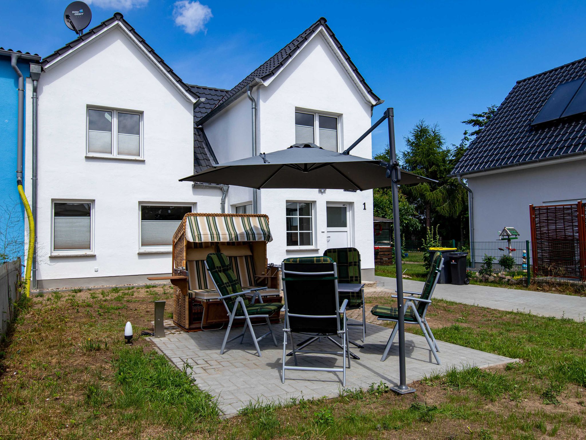 Fischerhaus Flunder - Wohnbereich/Kamin