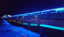 Die allabendlich illuminierte Seebrücke