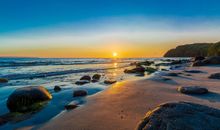 Sonnenaufgang am Fischerstrand von Binz