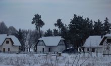 Fischerdorf im Winter