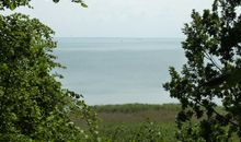 Blick zum Haff im Fischerdorf