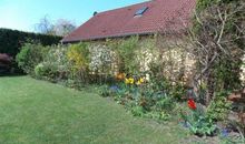 Terrasse und Grundstück