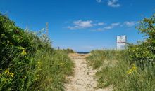 Strandaufgang hinter den Finnhütten