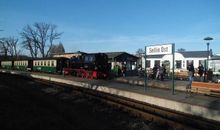 Bahnhof Sellin Ost der Schmalspurbahn Rasender Roland, ca. 200 m von der FeWo entfernt