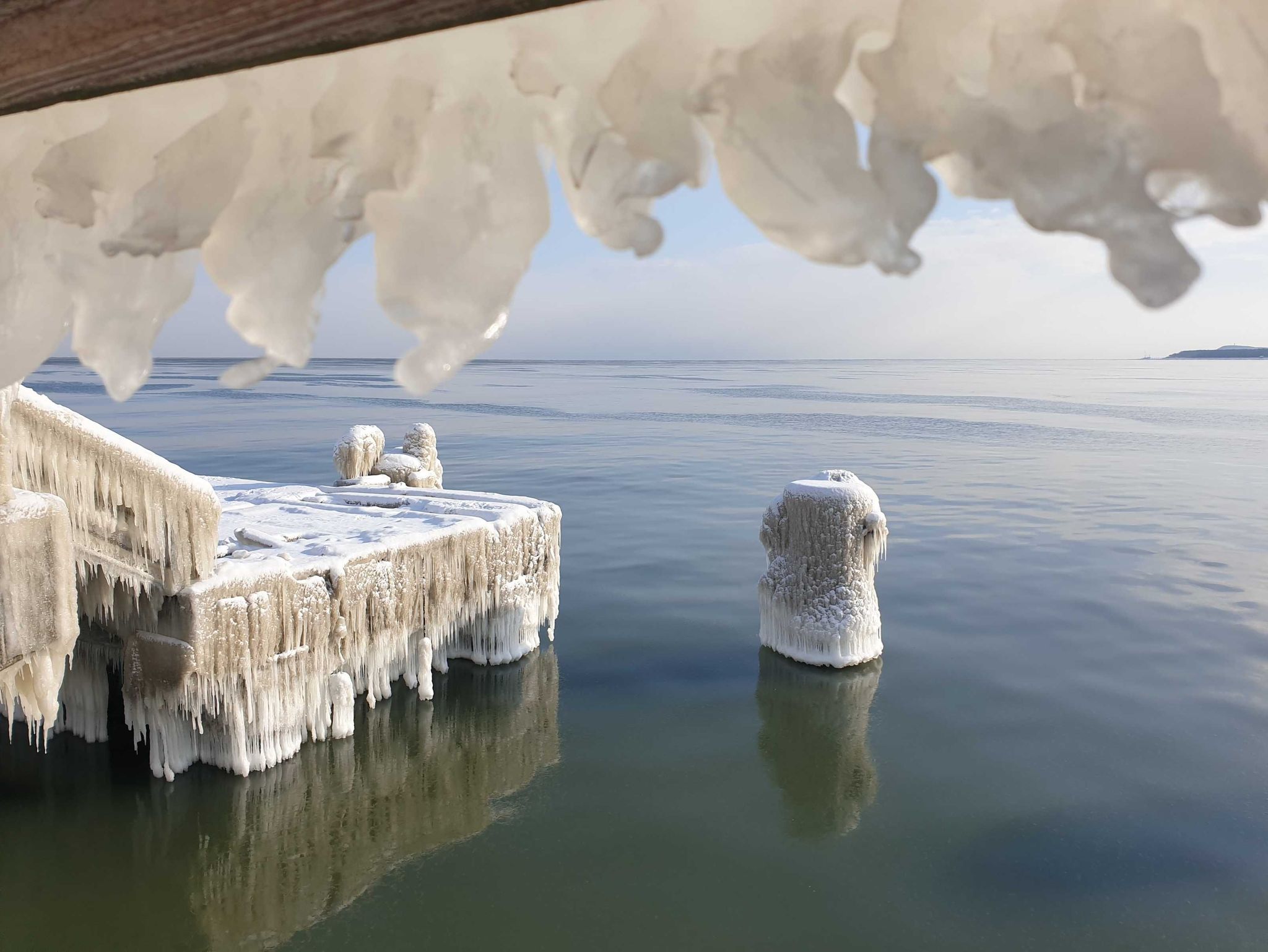 Seebrücke Göhren im Winter