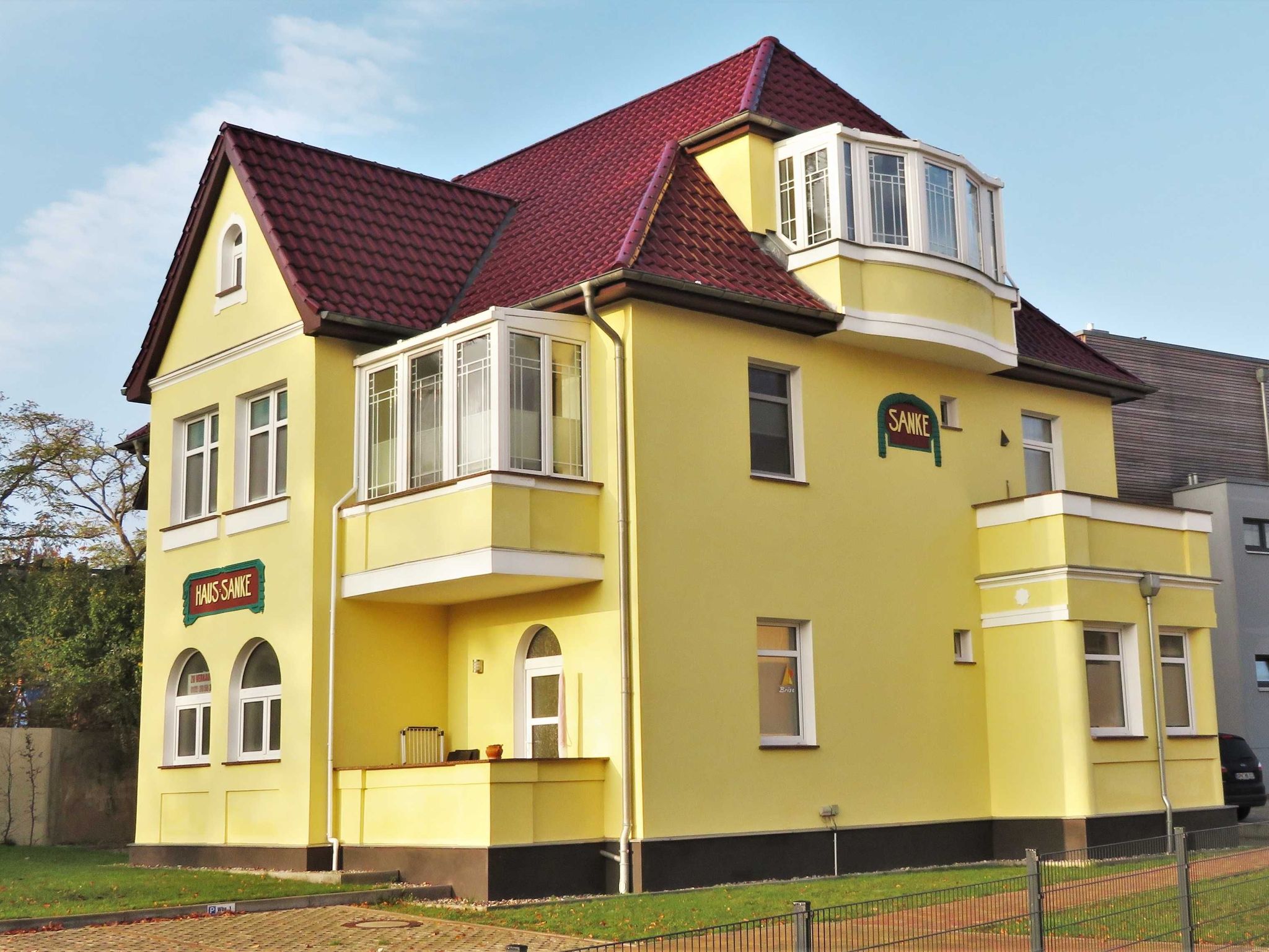 Ferienbungalows am Rand des Buchenwaldes im Ostseebad Sellin