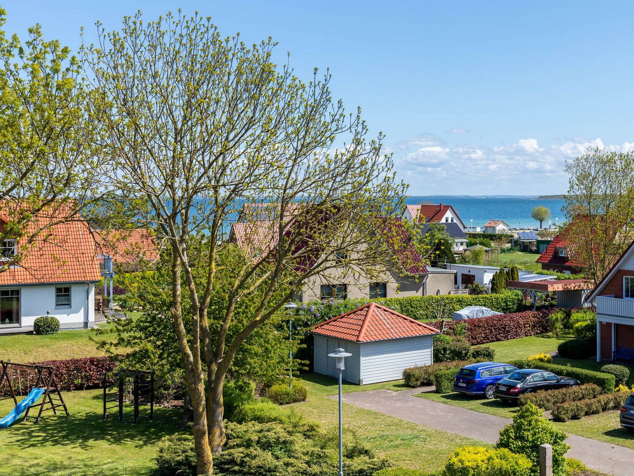 Wohn- und Essbereich in der FeWo-AH4, Am Hafen im Ostseebad Karlshagen