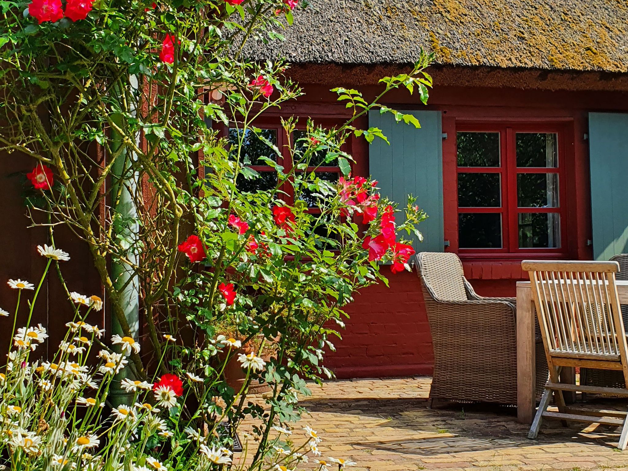 Die mediterrane Wasserlandschaft im Innenhof