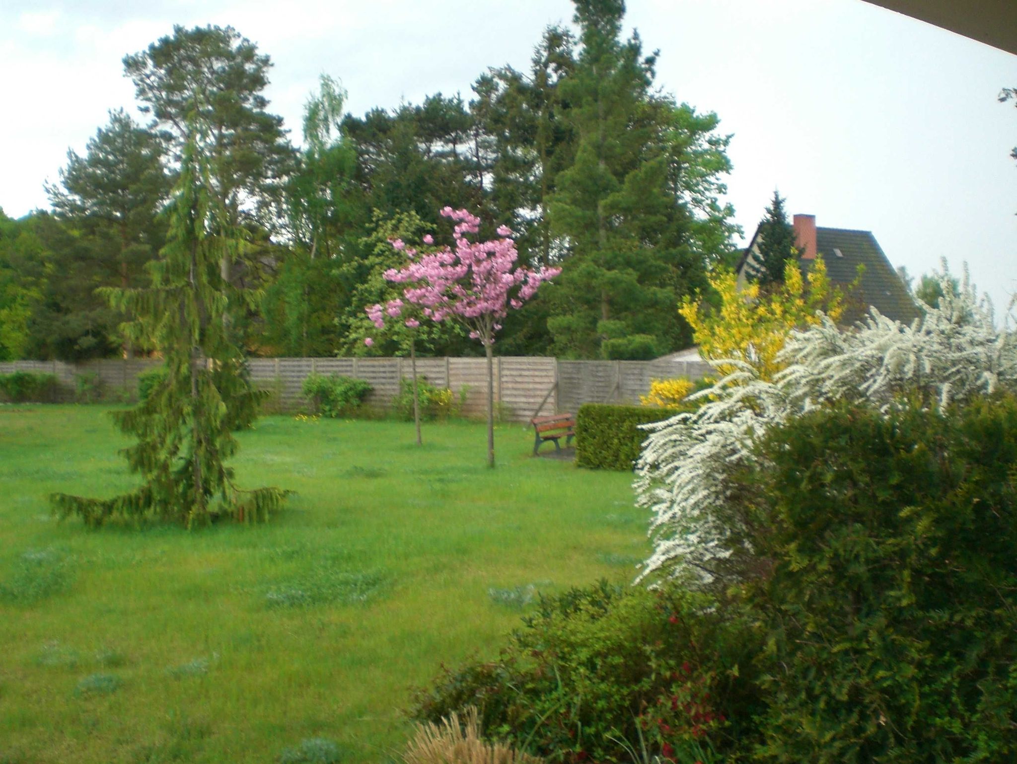 Luftbild Haus mit dem Garten