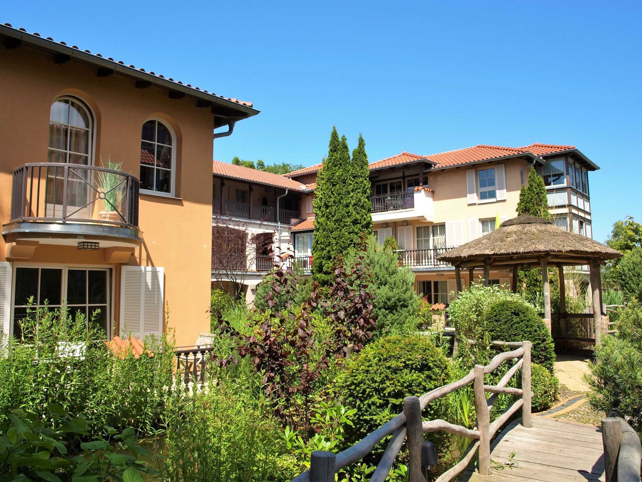 Ferienhaus Blaue Welle -bestuhlte Terrasse