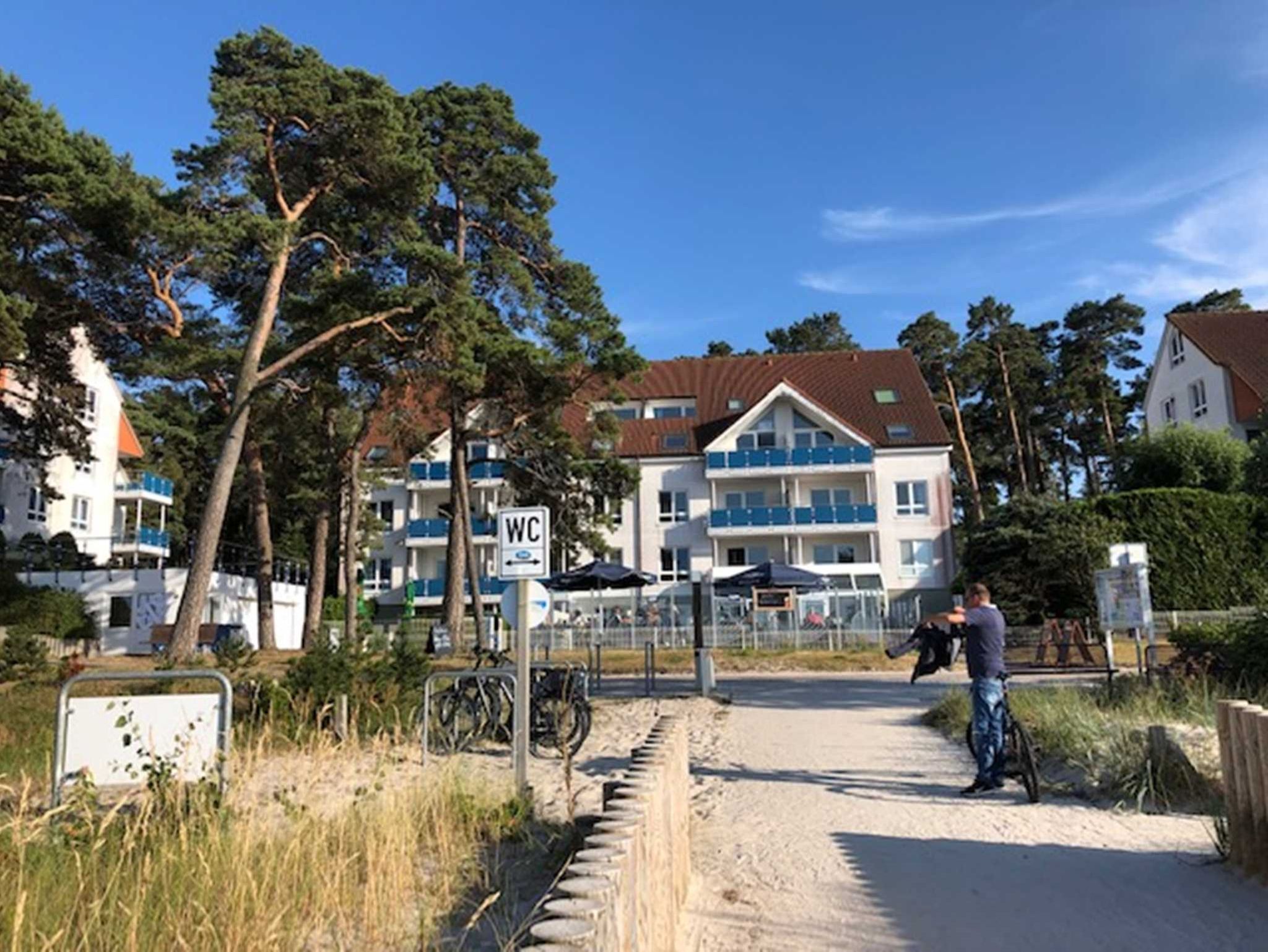 Luftaufnahme von  der Residenz - zeigt die gute Lage zum Strand