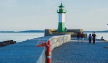 Dat lütte Nordlicht Huus Terasse mit Strandkorb