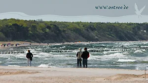 Hintergrundbild: Strandspaziergang an der Ostsee