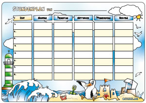 Stundenplan zum Ausdrucken