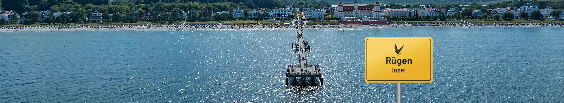 Seebrücke und Strand Ostseebad Binz, Insel Rügen