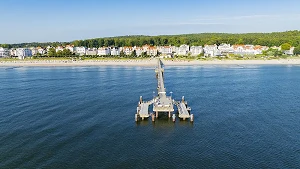 Seebrücke Bansin aus der Vogelperspektive