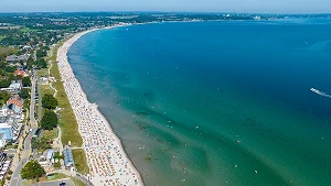 white sandy, blue flag beaches